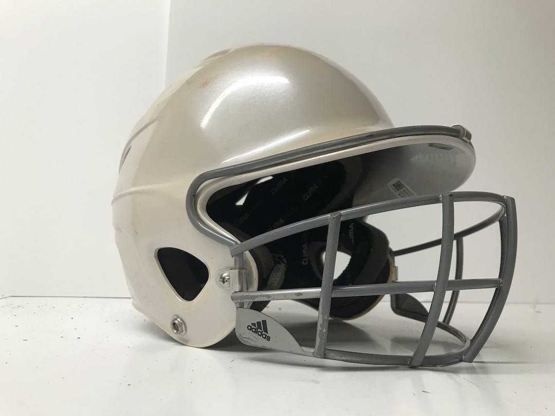 Used Adidas Adjustable Helmet W Cage One Size Standard Baseball And