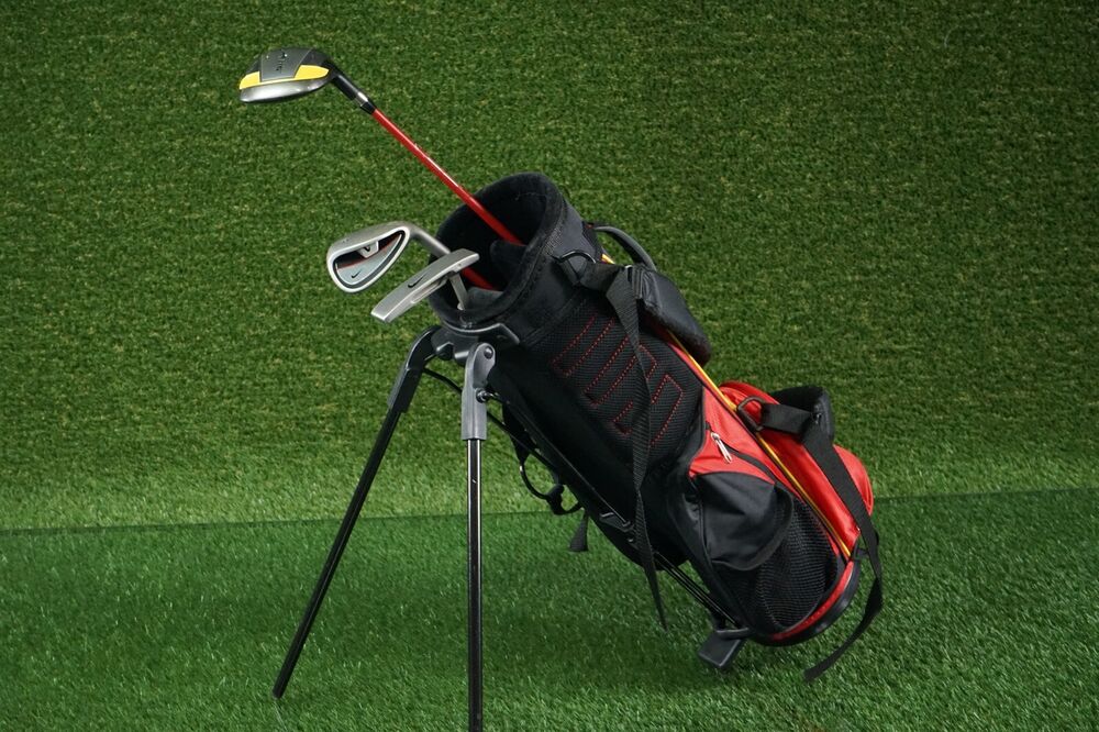 NIKE TW SQ JR JUNIOR GOLF SET W/ GOLF BAG, FOR KIDS 45” 48” TALL