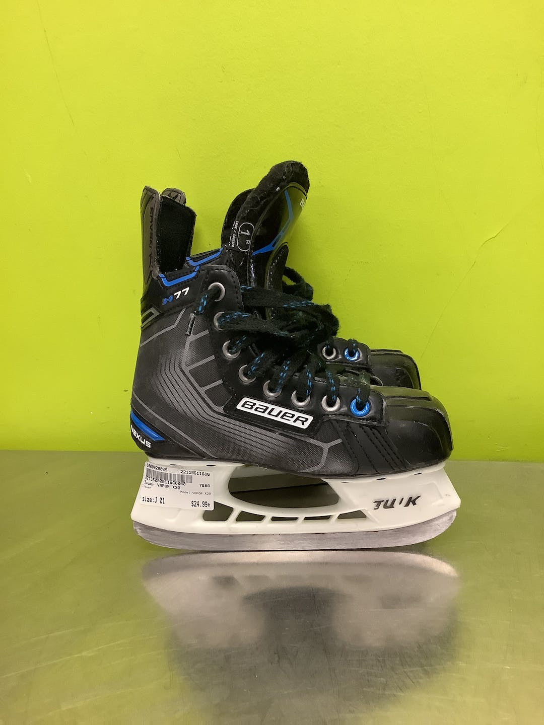 Used Bauer Vapor X20 Junior 01 Ice Hockey Skates SidelineSwap
