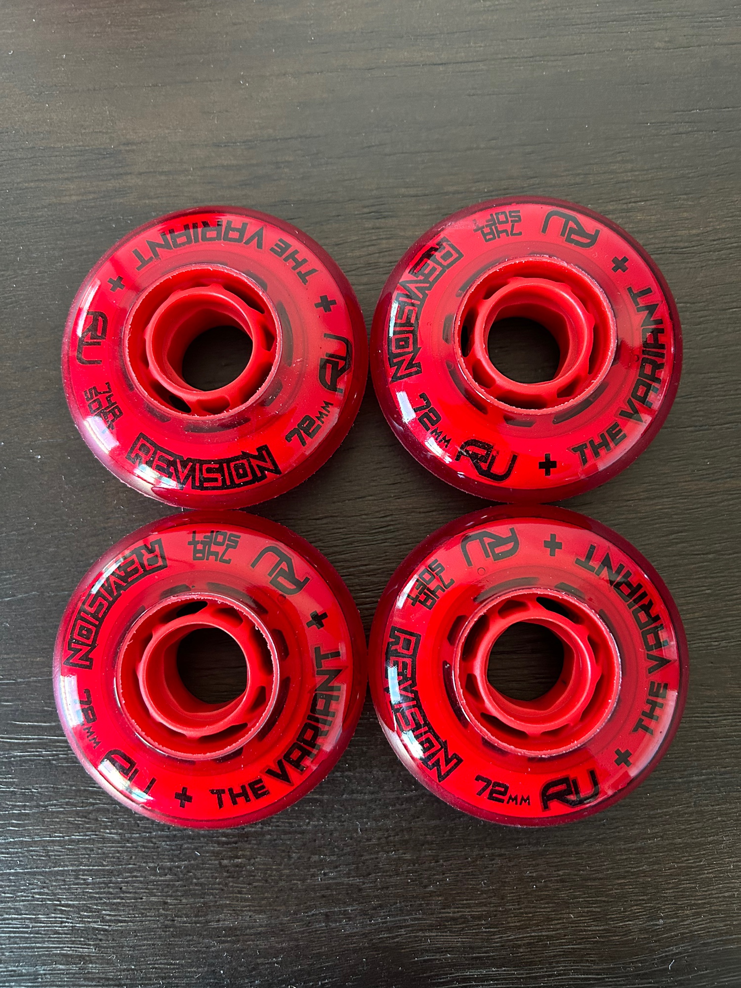 New 72 Mm Revision Variant (4 Pack)Roller Hockey wheels SidelineSwap
