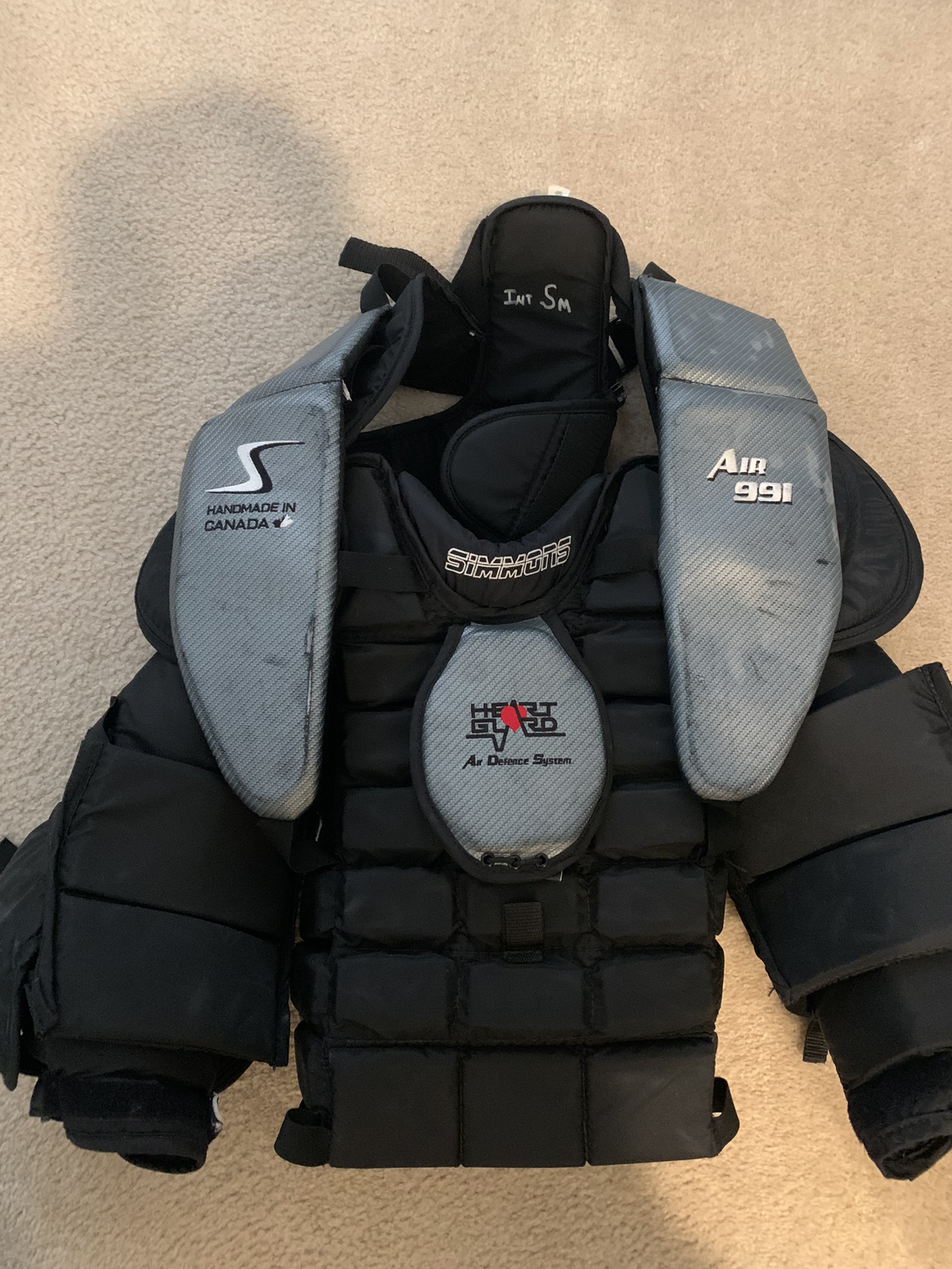 Used Small Simmons Goalie Chest Protector SidelineSwap