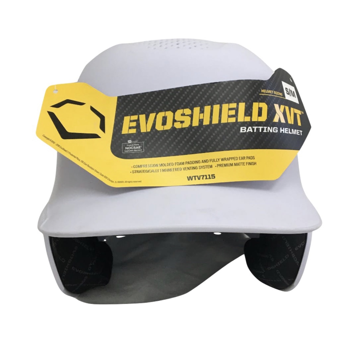 New Evoshield Xvt Matte White S/M Baseball And Softball Helmets
