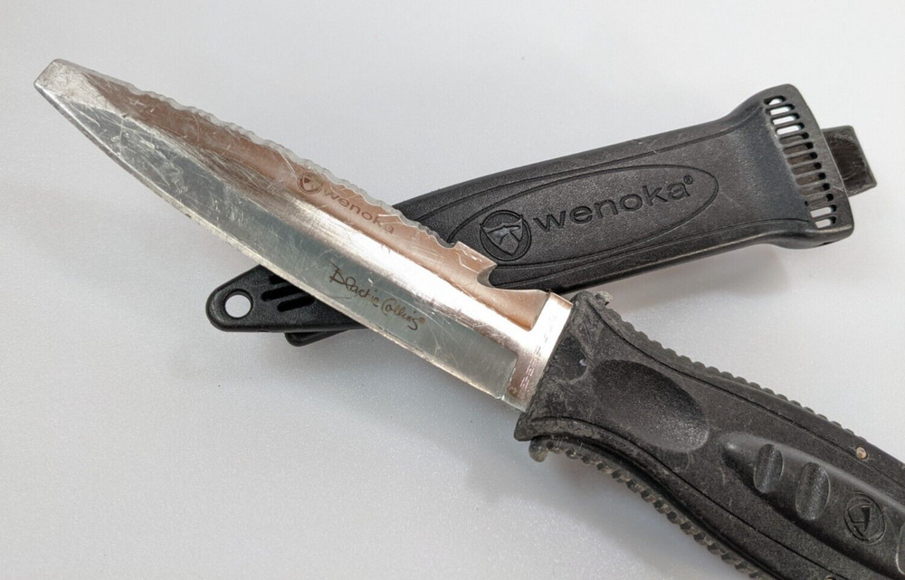 Wenoka Blackie Collins Deep See Stainless Steel Scuba Dive Knife + Sheath 2447 SidelineSwap