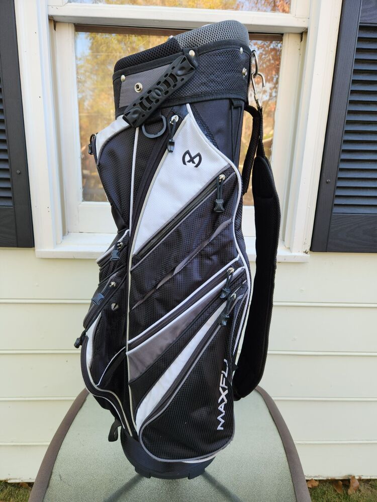 Maxfli Black & White Cart Golf Bag 13way + putter holder, 12 pockets