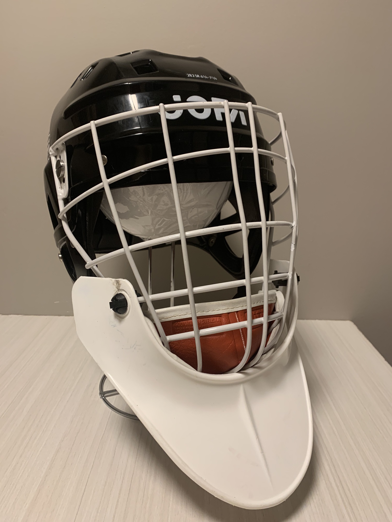 JOFA 282 262 Itech N6 Goalie Combo Red Chin Irbe Hrudey Cage Made In