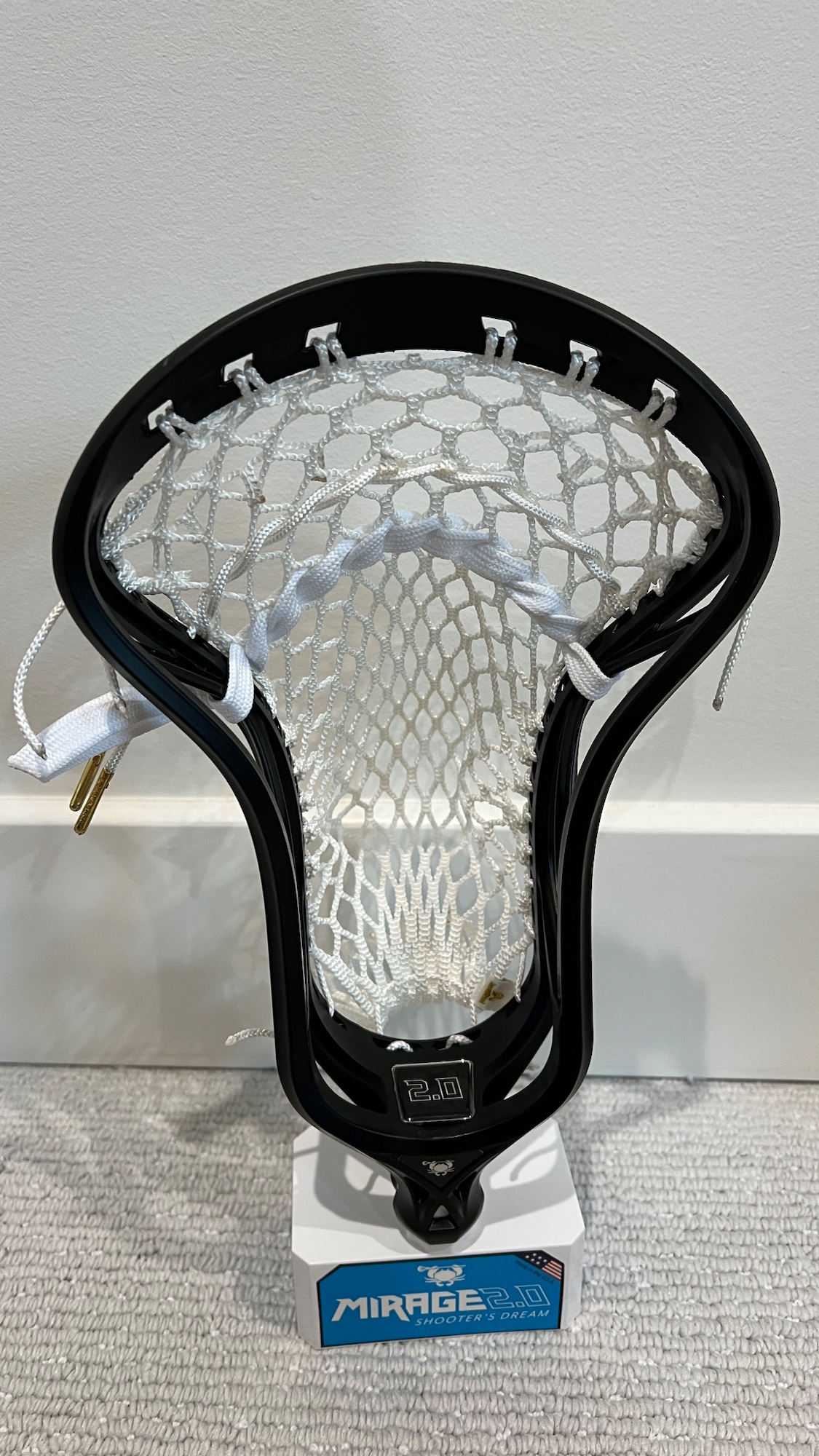 New ECD Mirage 2.0 Lacrosse Head Strung with Throne Fiber 3 SidelineSwap