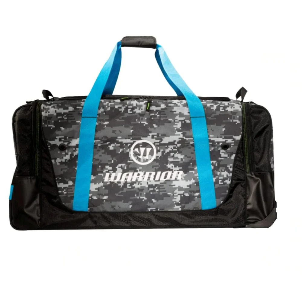 Warrior Q20 hockey roller bag large 37" camo blue cargo duffel