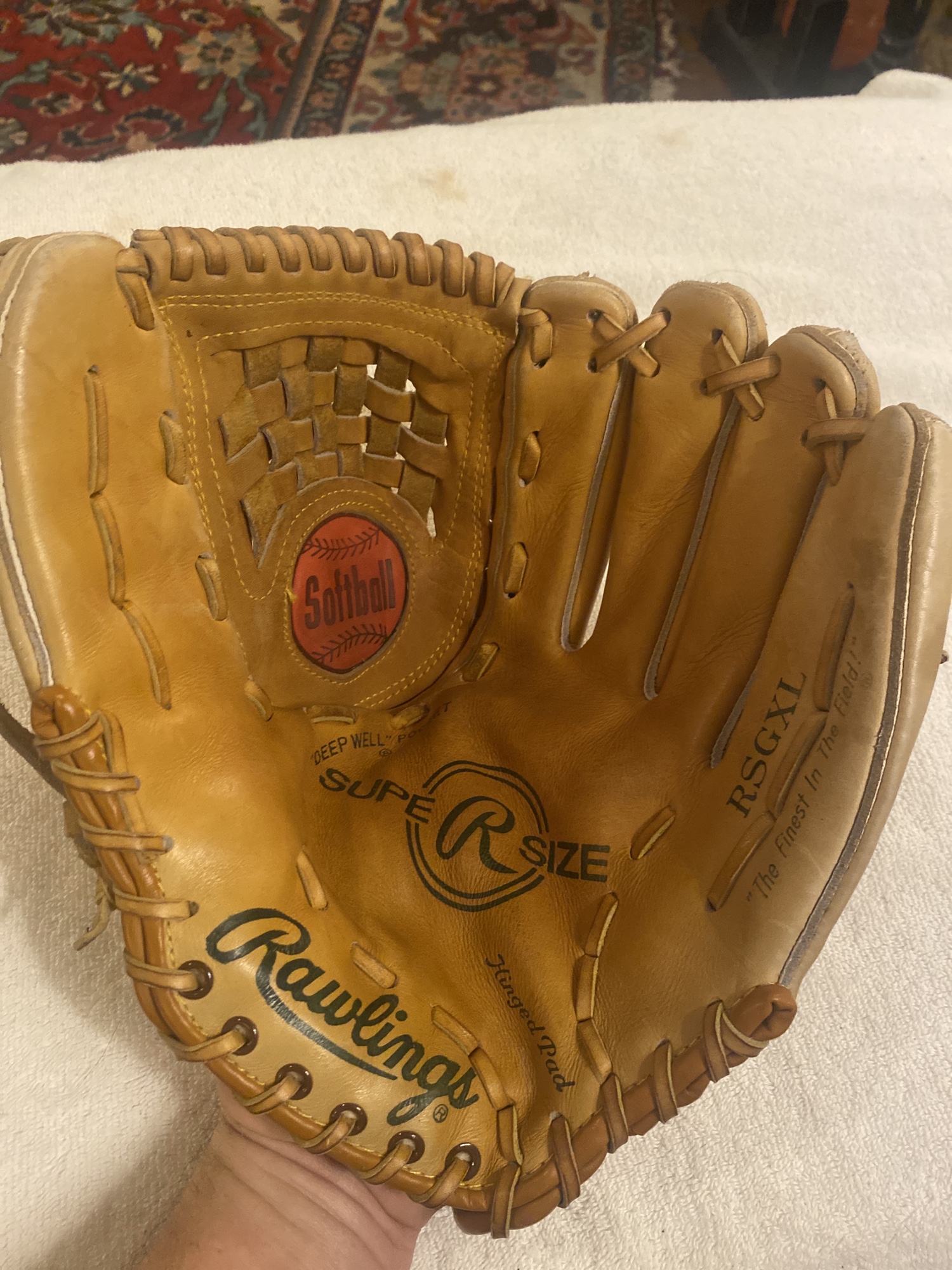 Rawlings 14” Super Size Leather Softball Glove SidelineSwap