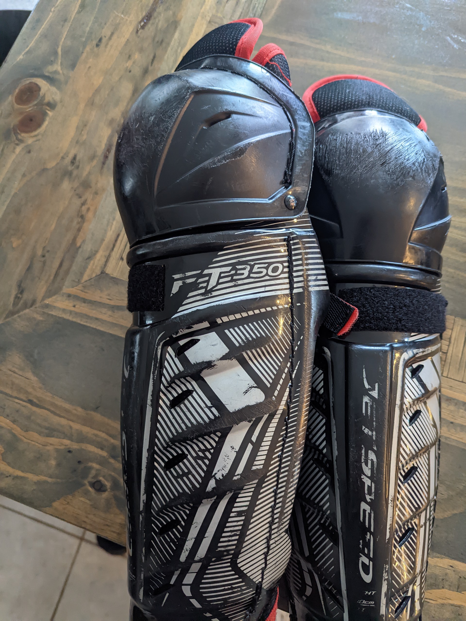 Used CCM JetSpeed FT350 Shin Pads SidelineSwap