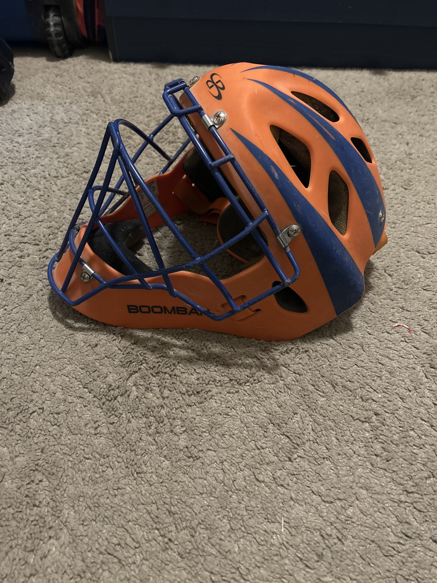 Boombah DEFCON 2.0 Catchers Mask (Blue and Orange) SidelineSwap
