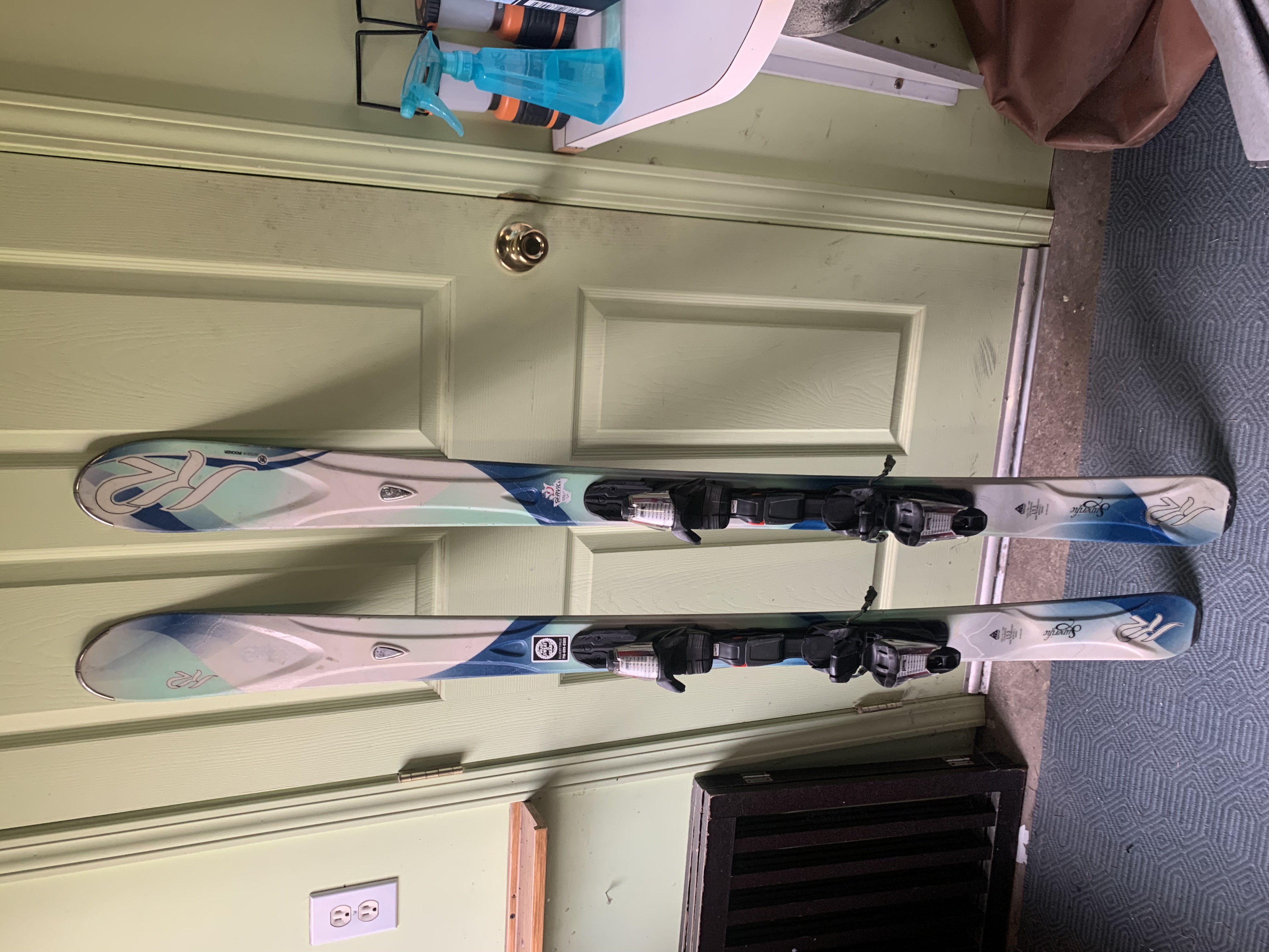 Used Women's K2 154 cm All Mountain Skis With Bindings SidelineSwap