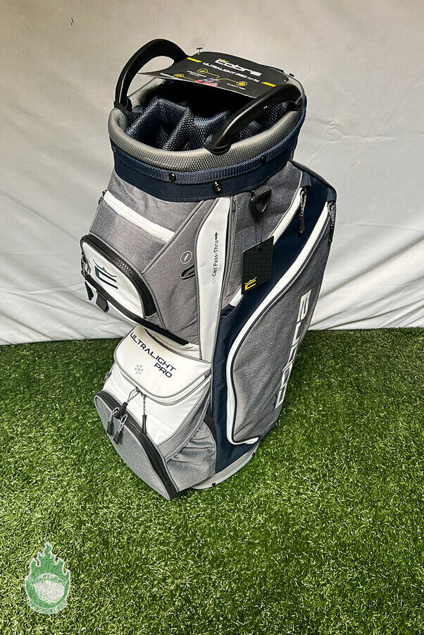 New 2022 Cobra Golf Bag 14 Way Ultralight Pro Cart Bag Gray White Navy