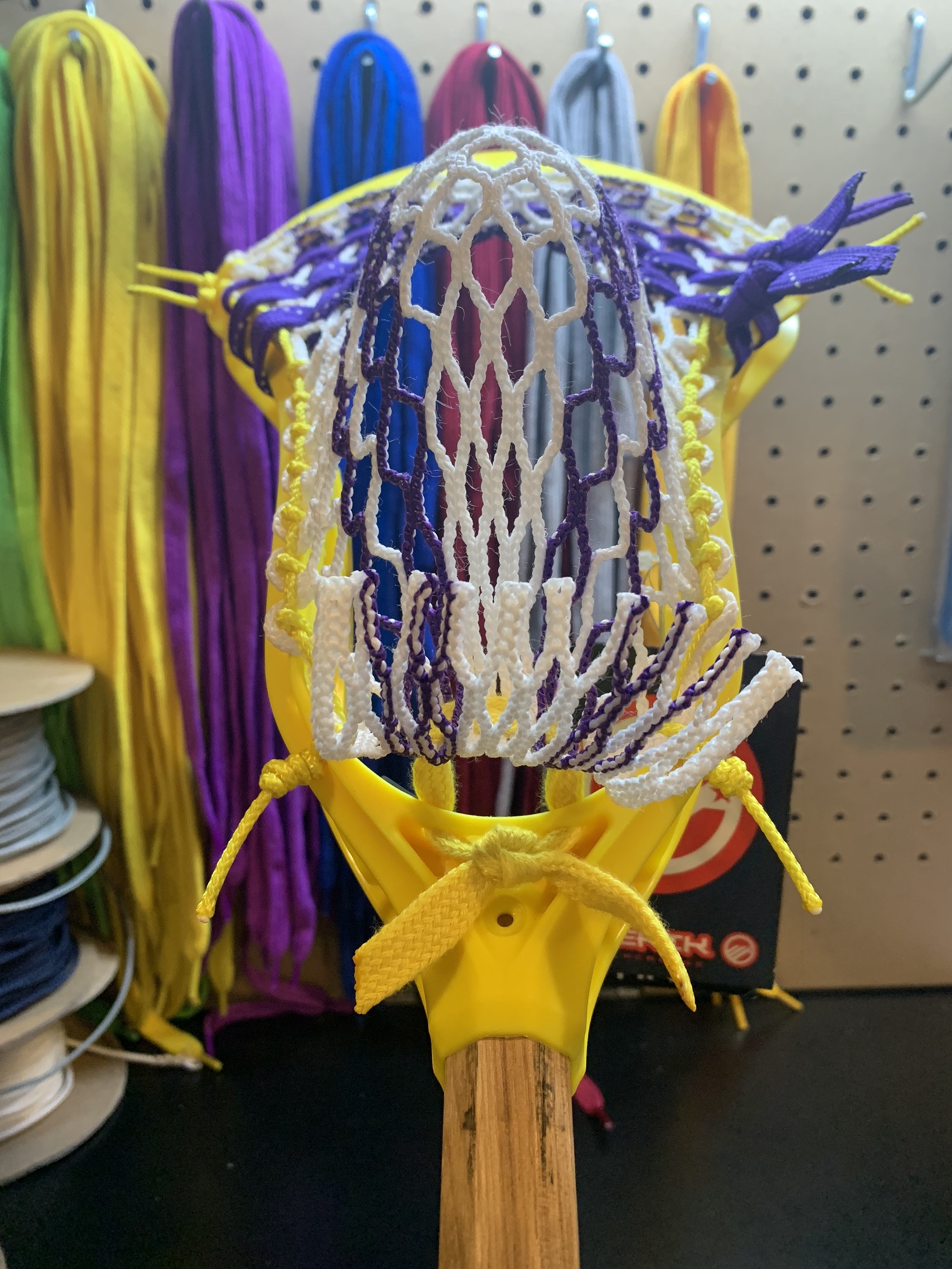 NEW Custom Strung Maverik Optik U Mens Lacrosse Stick Head W/ Semisoft Memory mesh & Midlow