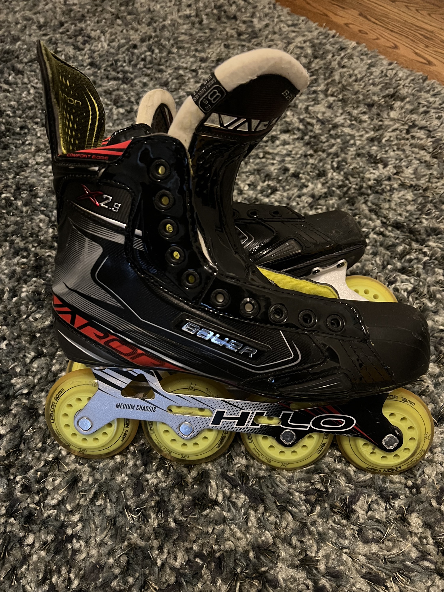 Used Bauer Regular Width Size 8.5 Inline Skates SidelineSwap