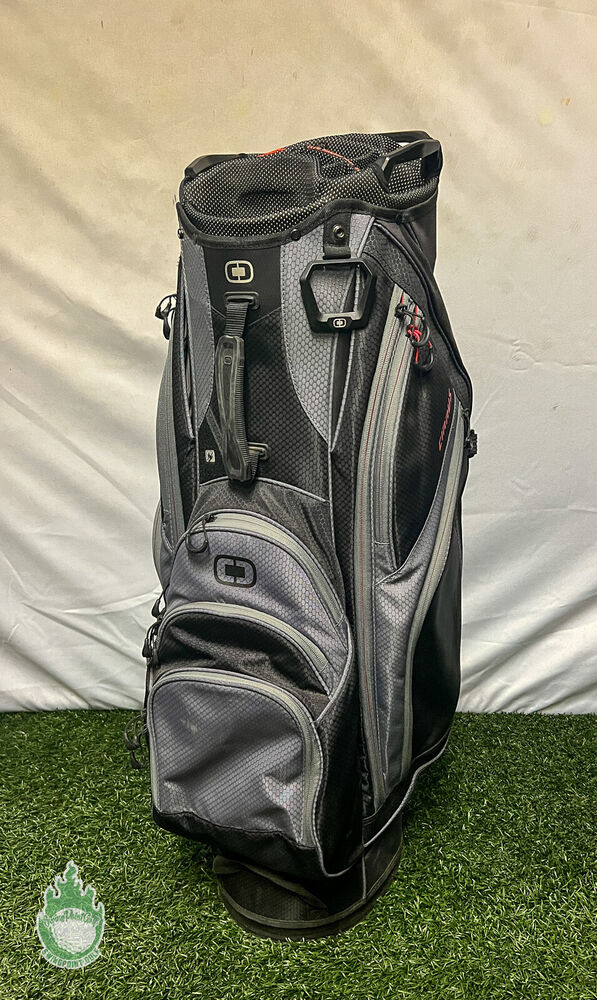 Very Nice OGIO Cirrus 15Way Golf Bag Black/Grey 2X Barrel Club