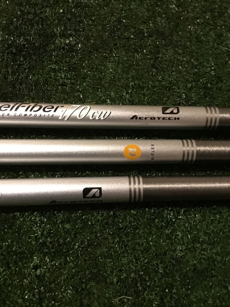 Set Of 3 Aerotech Steel Fiber I70 cw Seniors Graphite Shafts (33.5 In