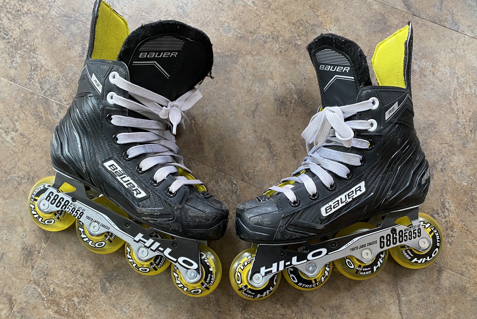 BAUER RS INLINE HOCKEY SKATES JUNIOR Skate Size 1 SidelineSwap
