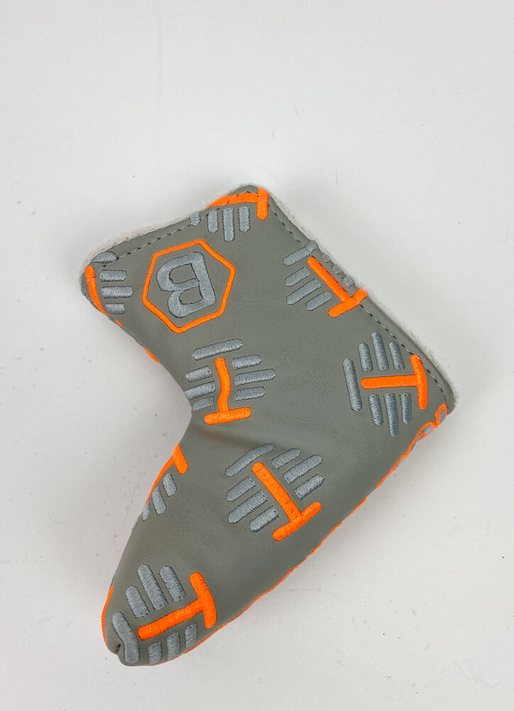 Very Nice Bettinardi Tour Dept. Blade Putter Head Cover Gray/Orange