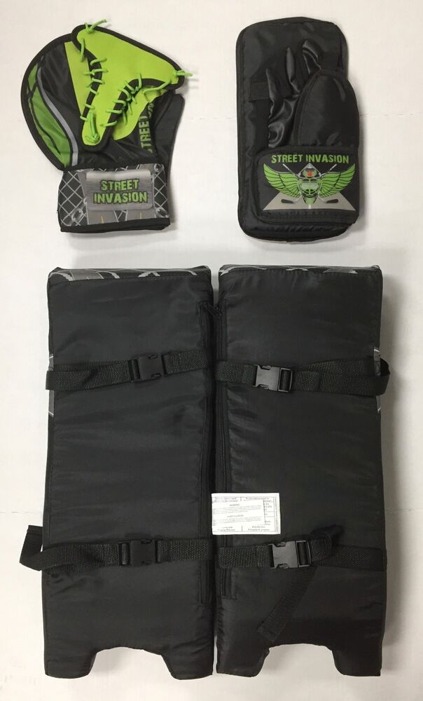 New Street Invasion junior street 21" pads/gloves set hockey goalie