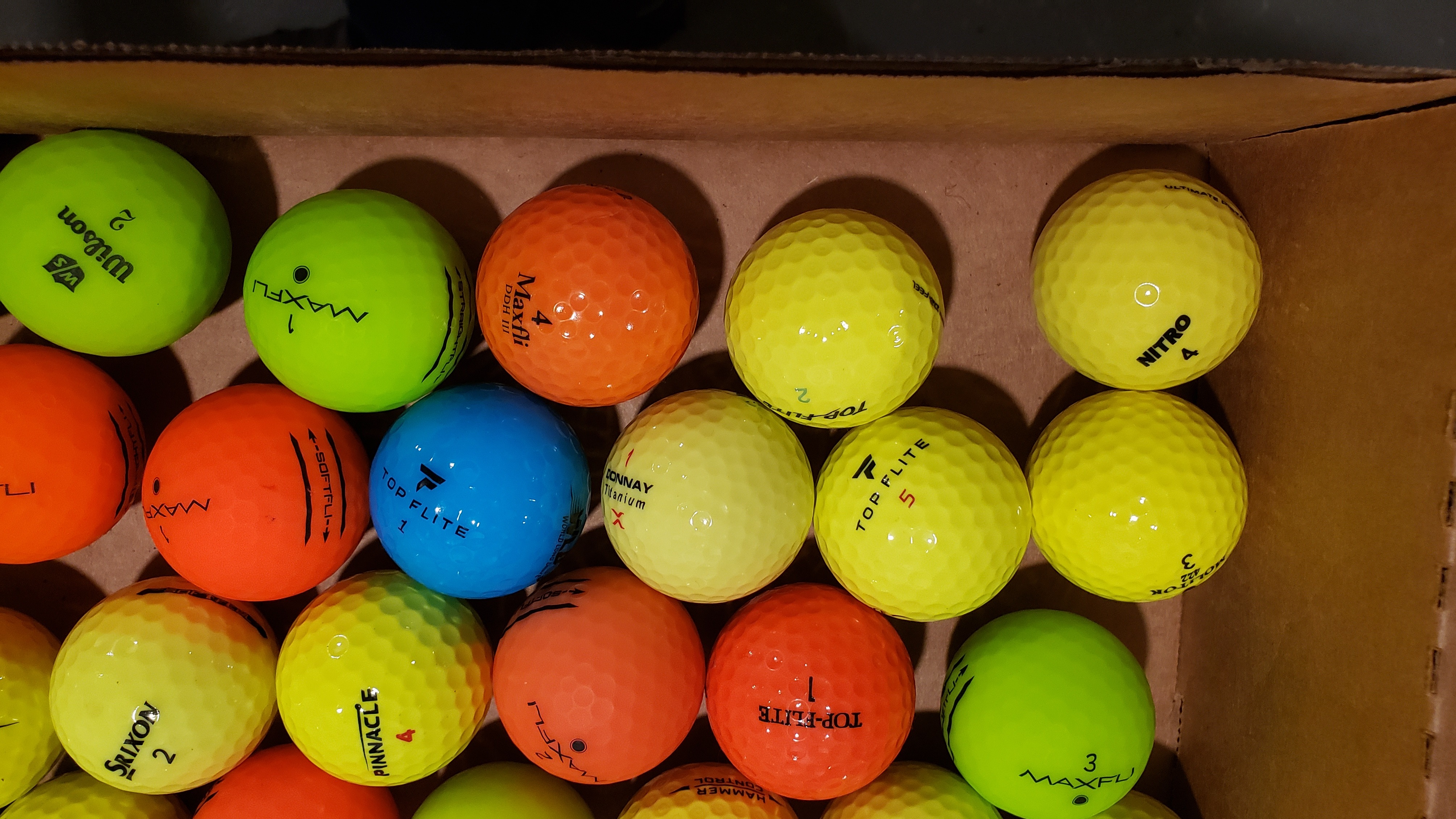 75 Value branded color golf balls. Used SidelineSwap