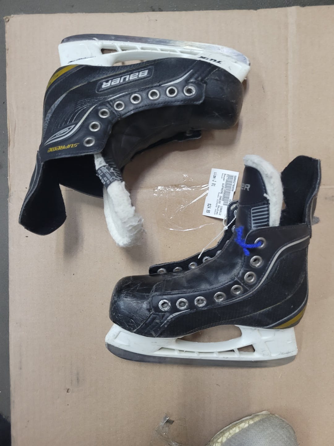 Used Bauer Supreme One20 Junior 01 Ice Hockey Skates SidelineSwap