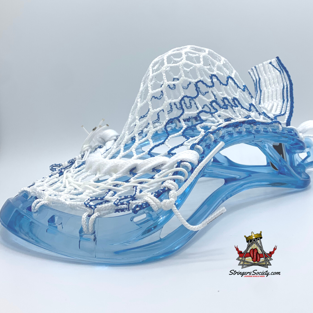Blue ECD Ion Lacrosse Head with Hero 3.0 Lacrosse Mesh SidelineSwap