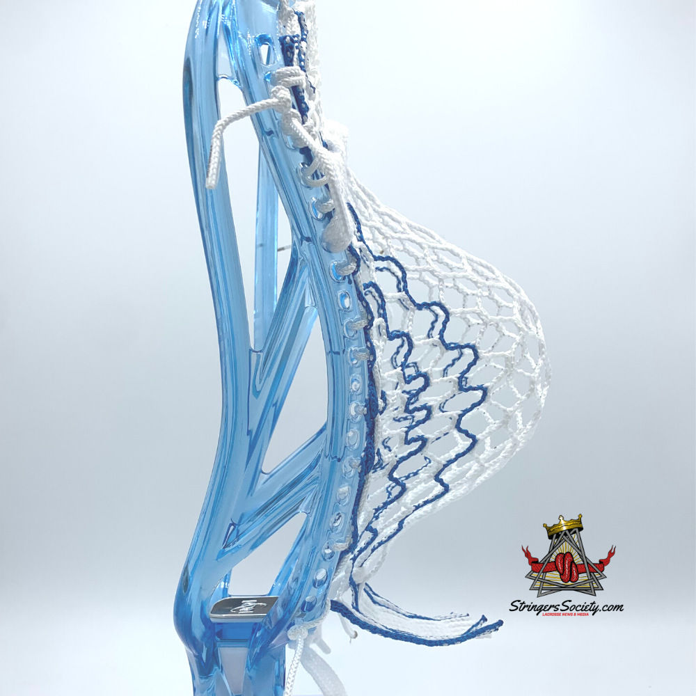 Blue ECD Ion Lacrosse Head with Hero 3.0 Lacrosse Mesh SidelineSwap