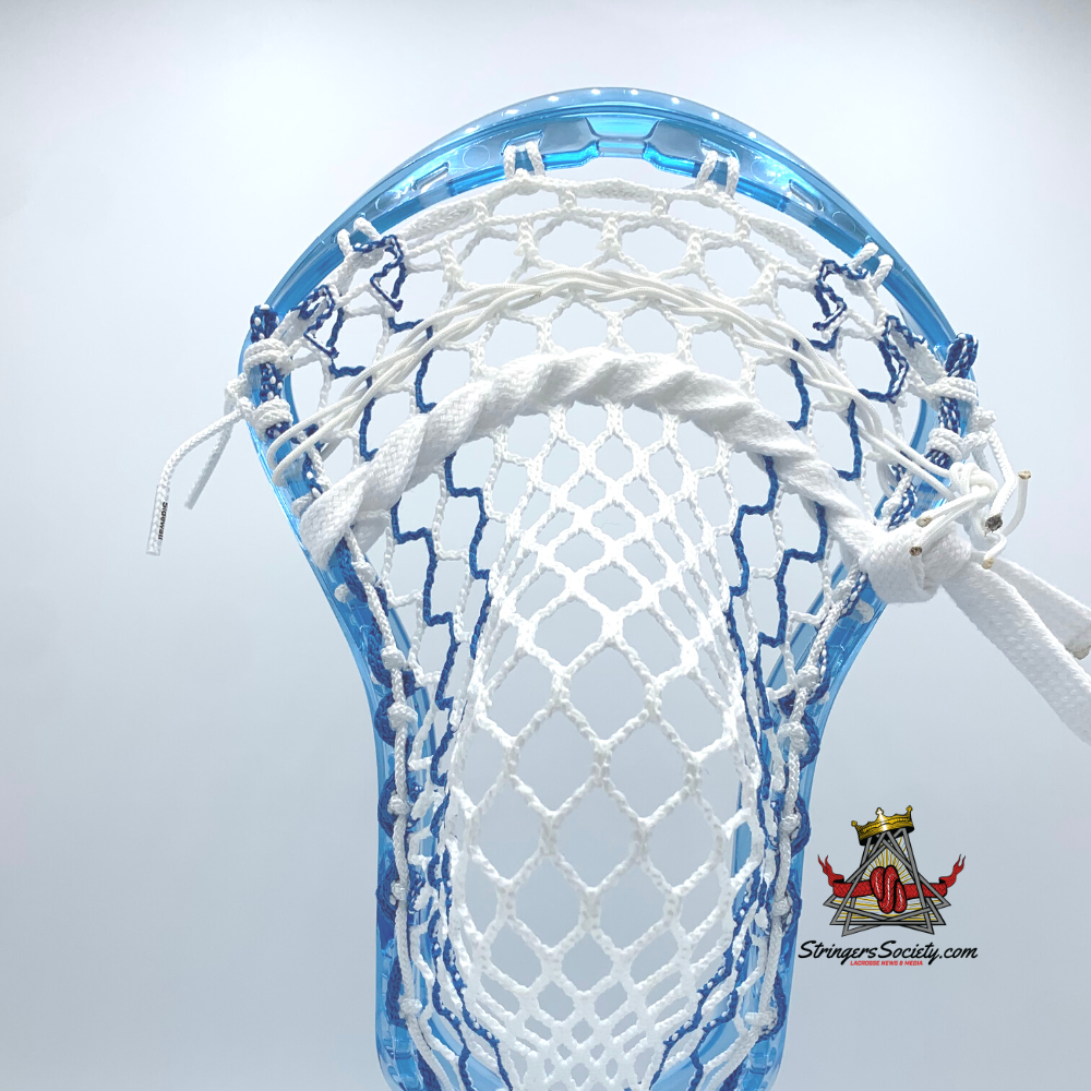 Blue ECD Ion Lacrosse Head with Hero 3.0 Lacrosse Mesh SidelineSwap