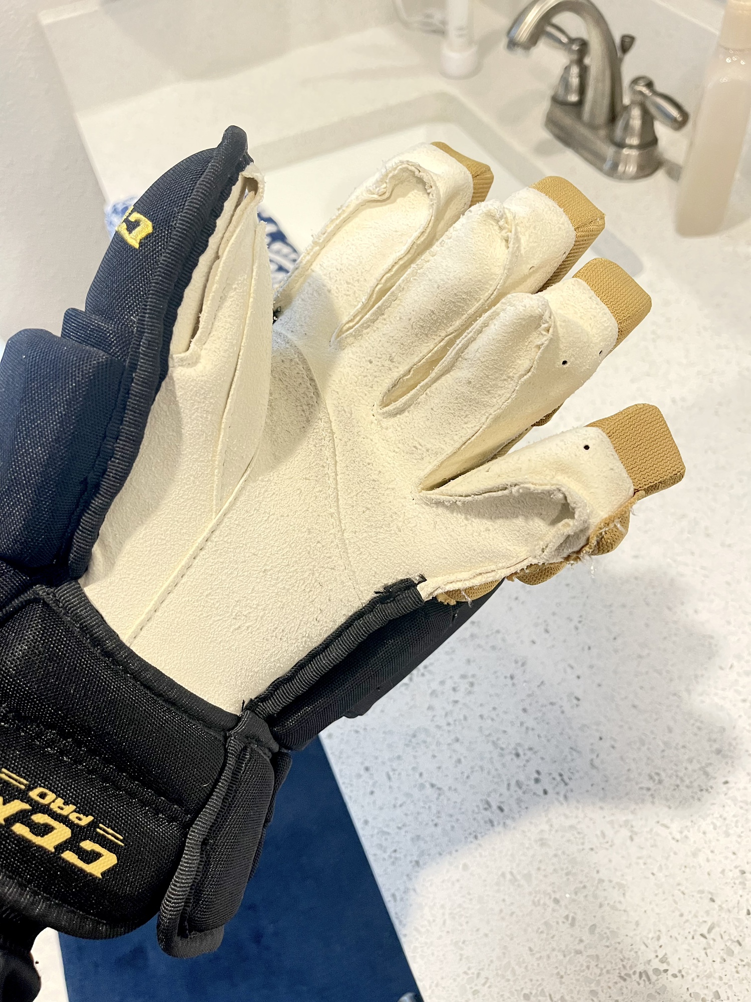 Vegas Golden Knights pro stock CCM gloves HG97PP 13 inch SidelineSwap