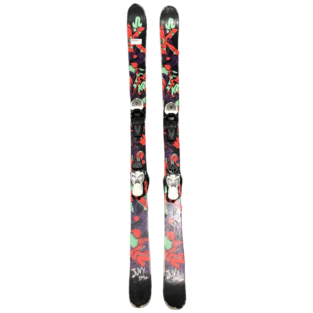 Used K2 Juvy 149 Cm Boys' Downhill Ski Combo SidelineSwap
