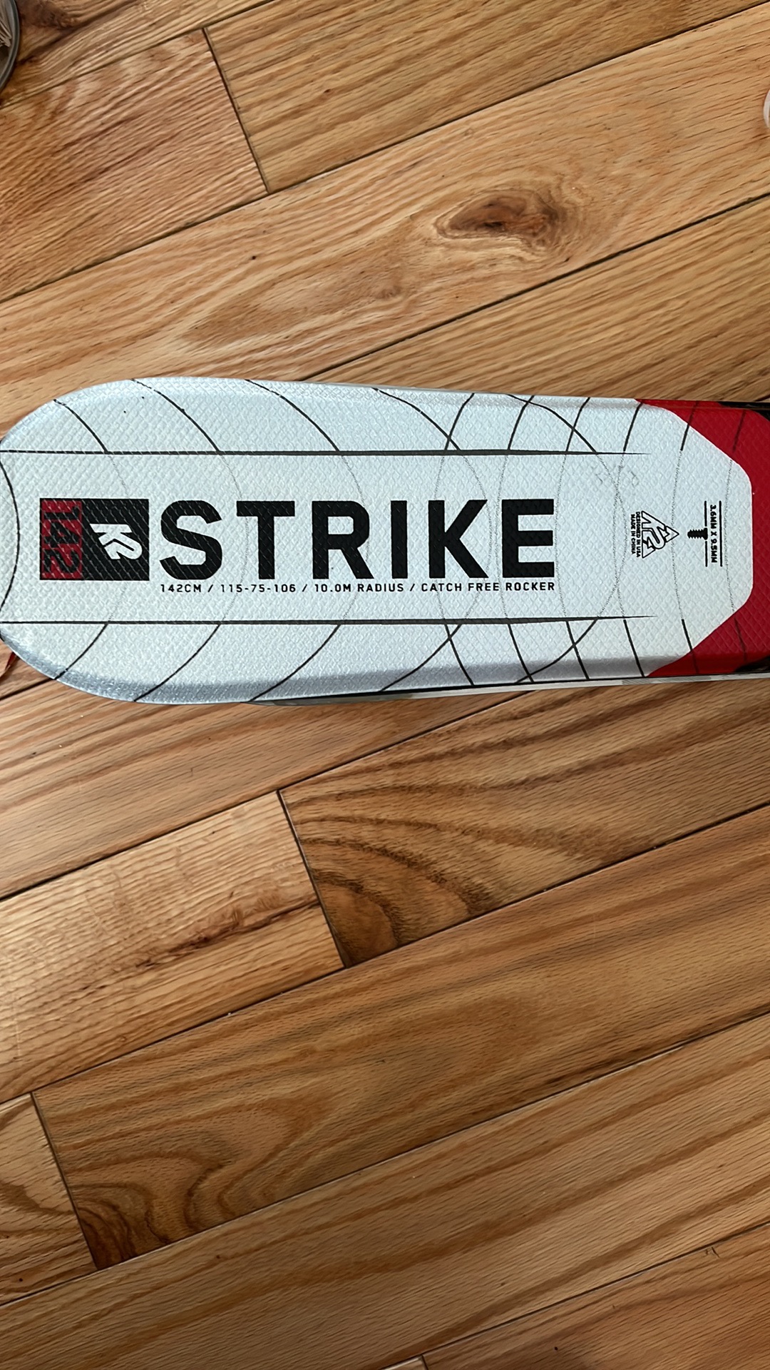 Used Unisex 2021 K2 142 cm All Mountain AMP Strike Skis With Bindings