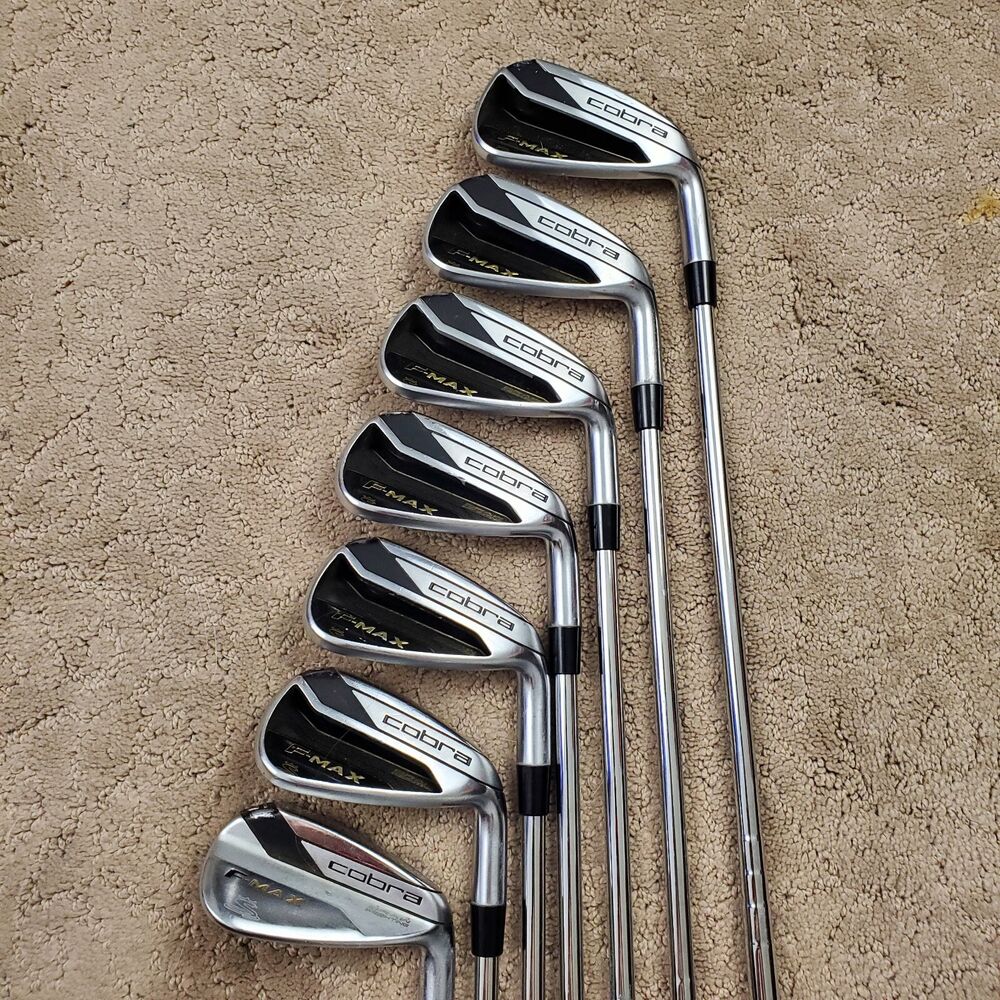 Cobra FMAX Draw Weighting Iron Set 5PW, GW Regular Steel AMT Red Right Handed SidelineSwap