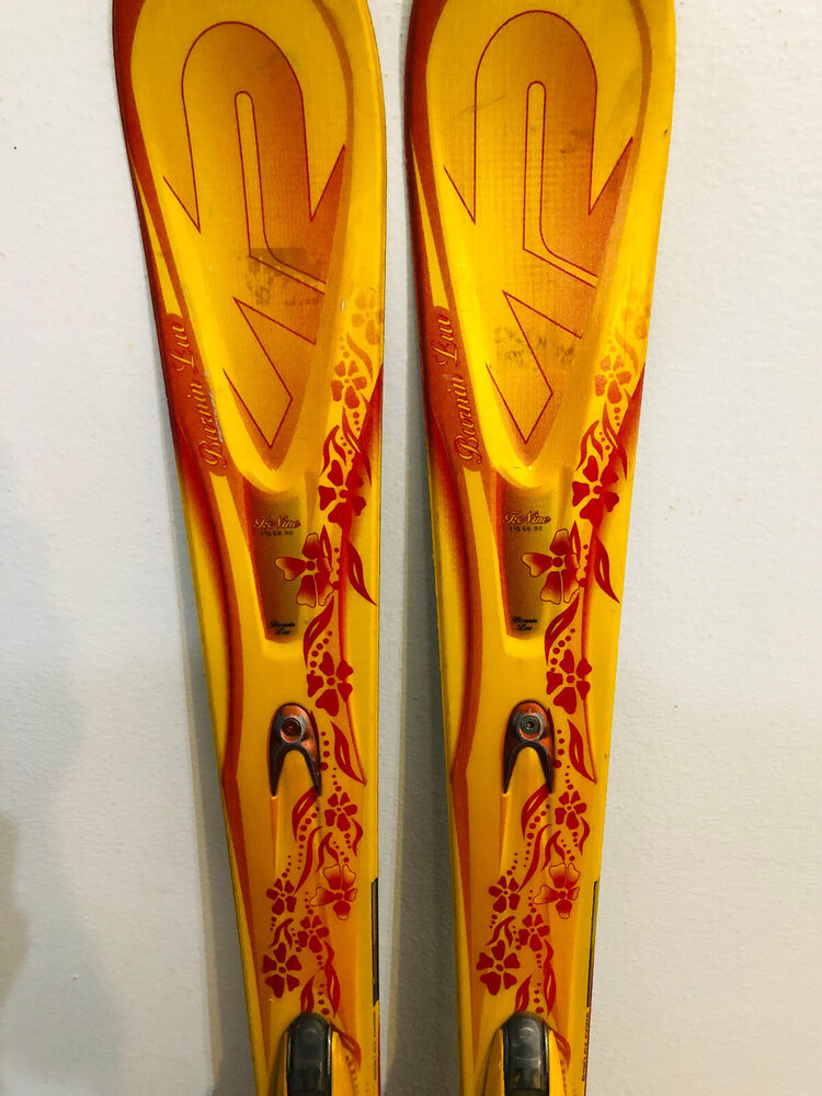 K2 Burnin' Luv Women's Downhill Skis 153 cm. Marker Bindings