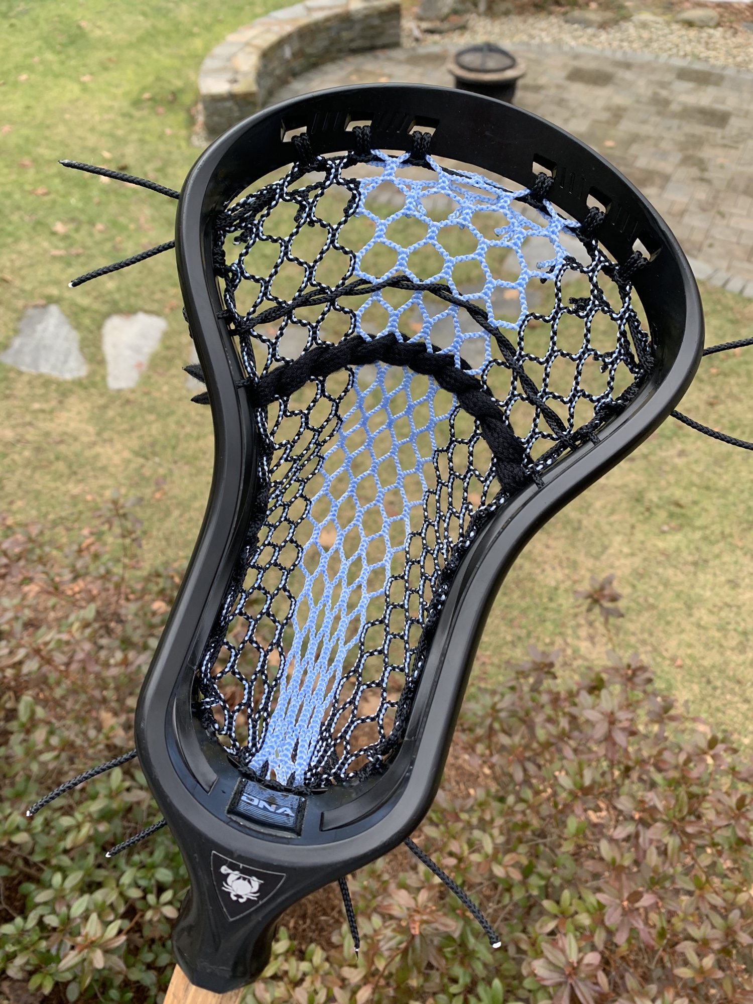 Like New ECD DNA Mens lacrosse head CUSTOM strung w/ semisoft mesh