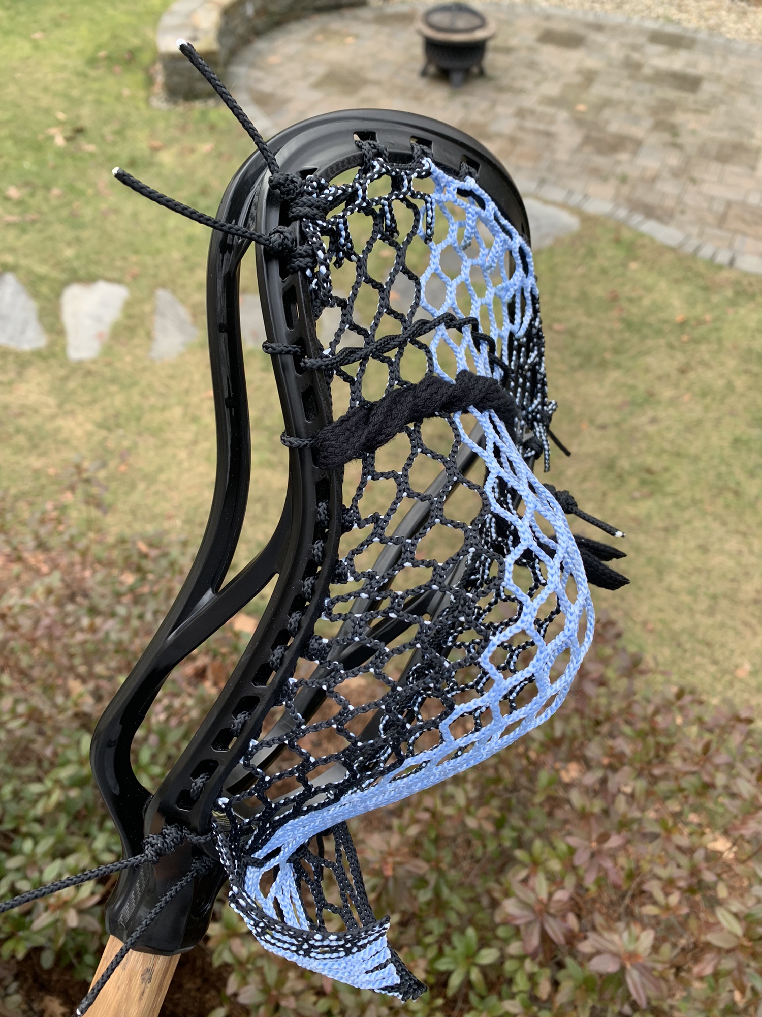 Like New ECD DNA Mens lacrosse head CUSTOM strung w/ semisoft mesh