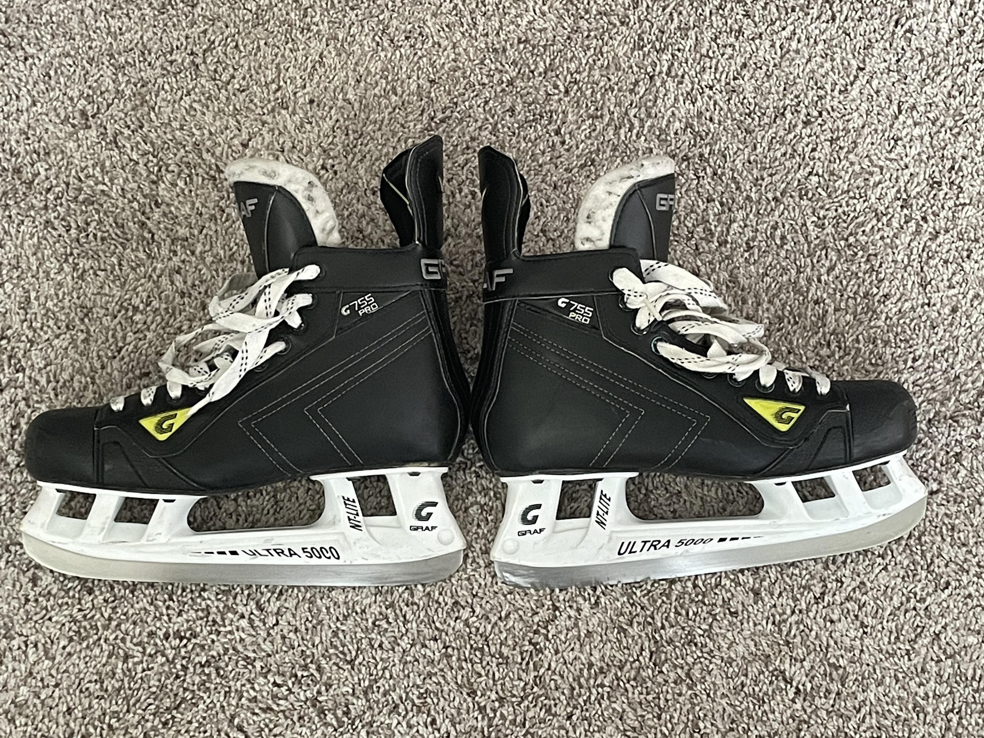 Used Graf Wide Width Size 8.5 G755 Pro Hockey Skates SidelineSwap