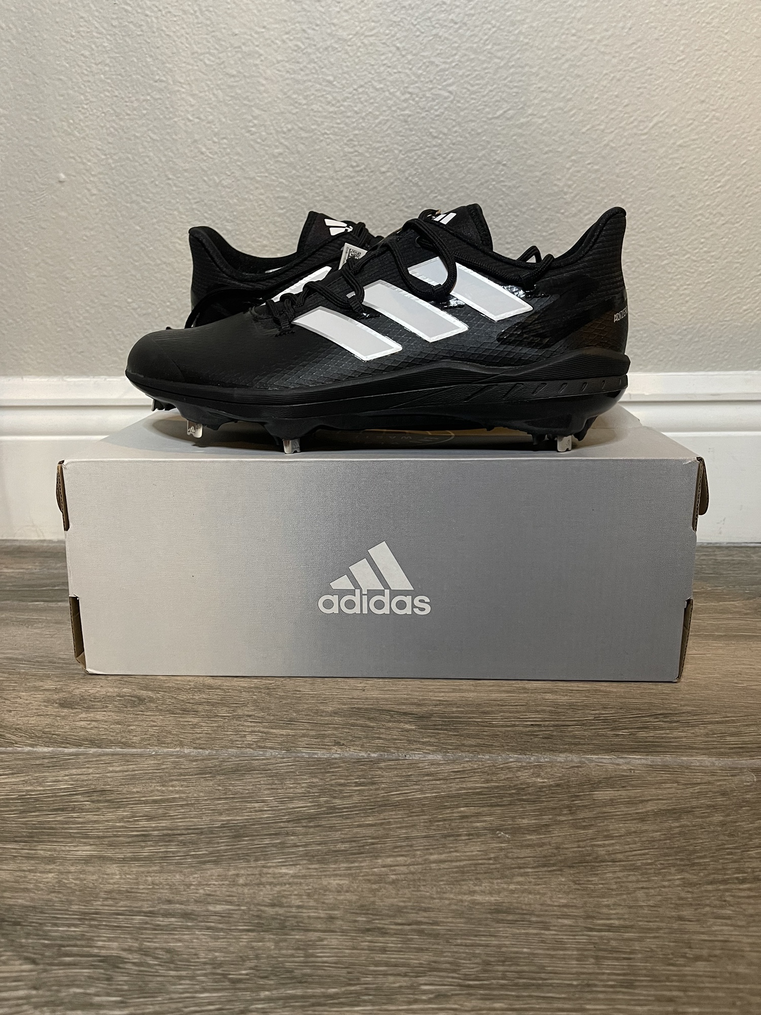 Adidas Adizero Afterburner 8 Black Metal Baseball Cleats Mens Size 11