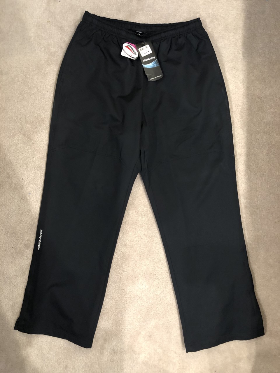 New Men’s Bauer Lightweight Senior Warm Up Pant Black / Large