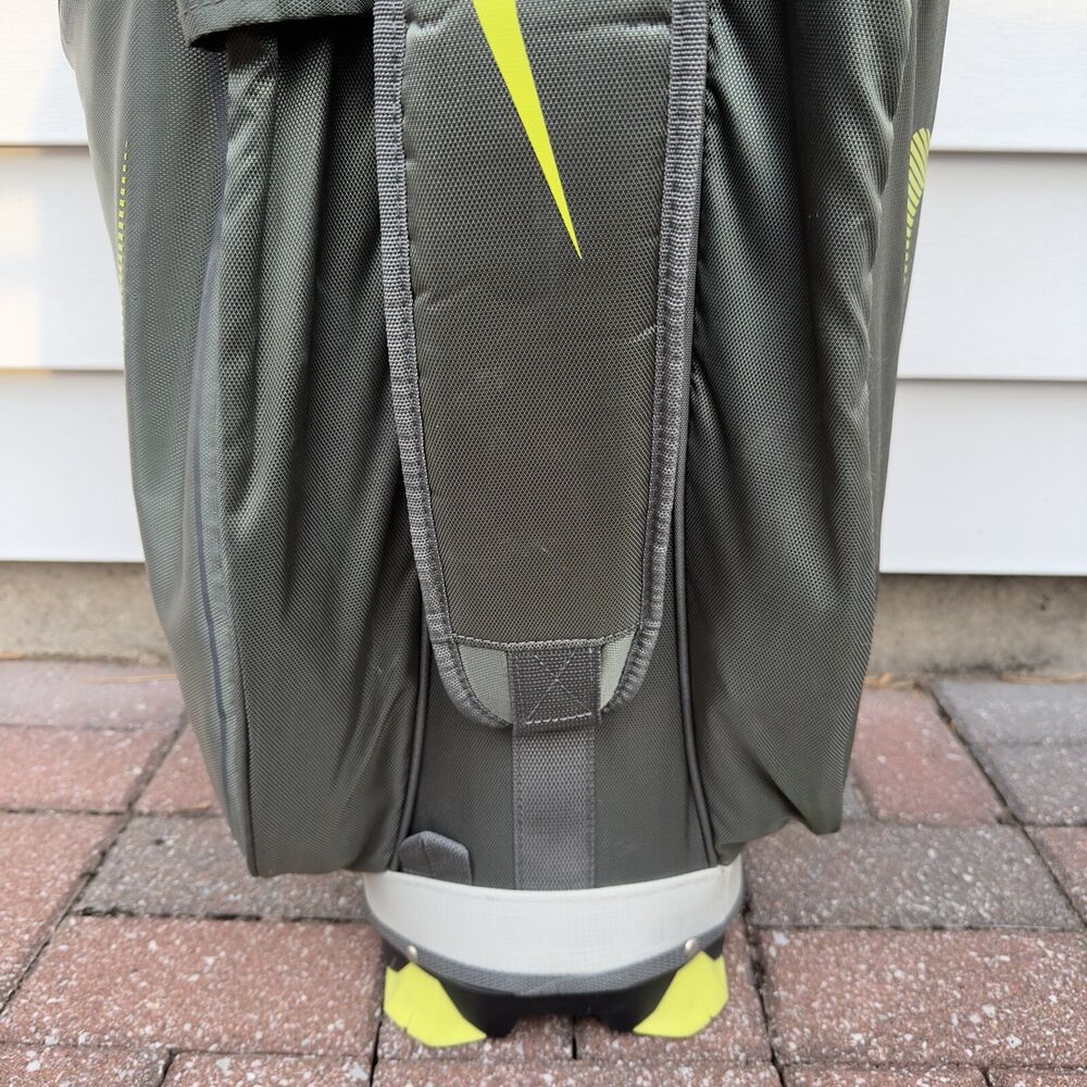 Nike E9 Golf Bag Club Cart Bag Gray Lime Green 14 Way Dividers H2O
