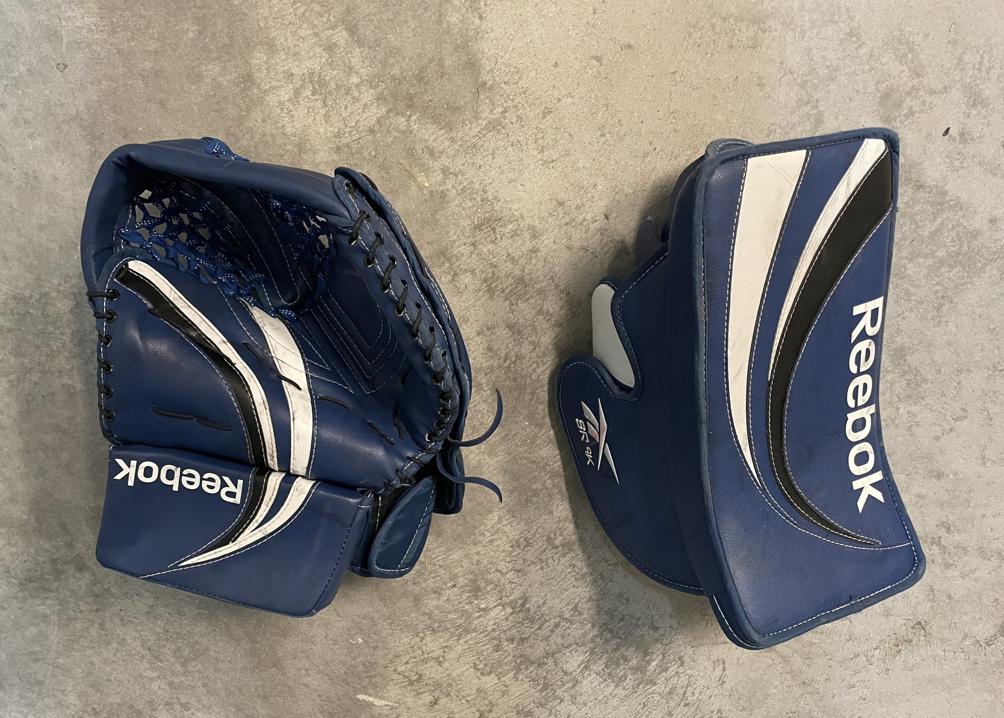 Reebok 9k goalie blocker glove trapper set SidelineSwap