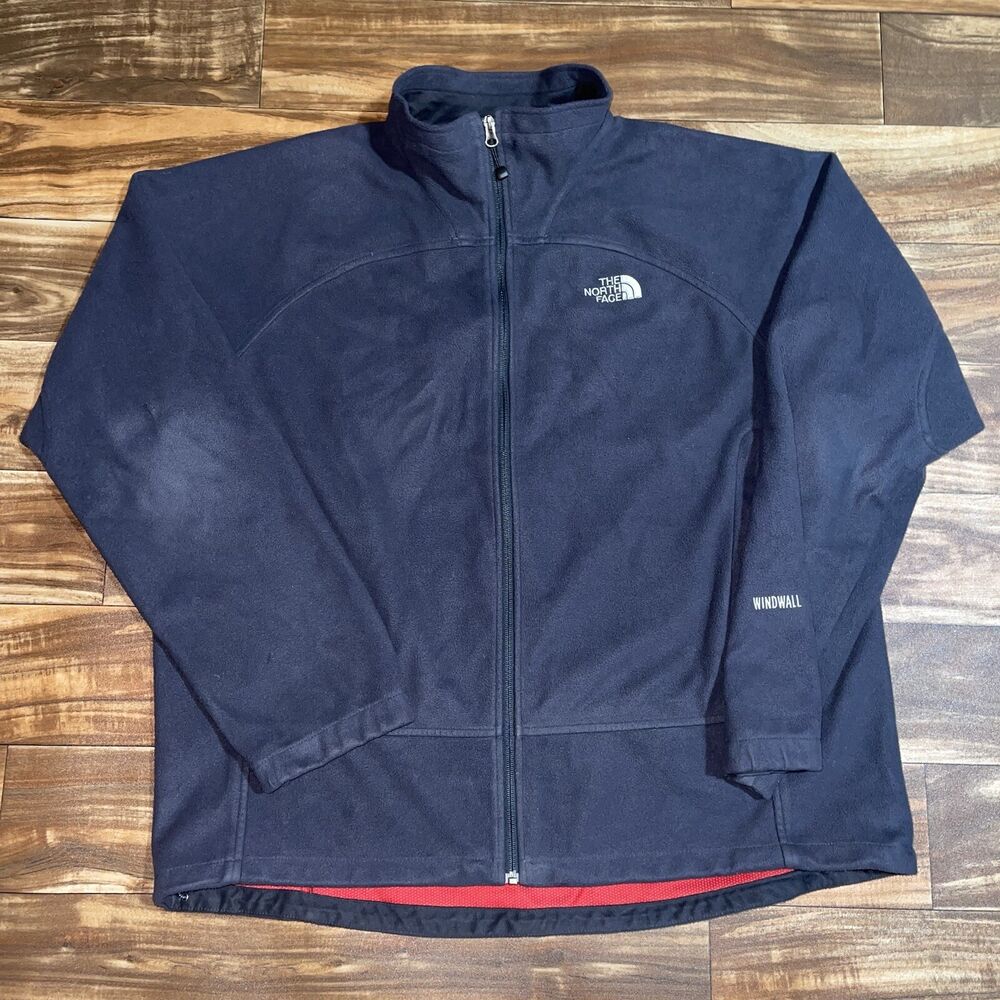 The North Face Men's Windwall Fleece Jacket Gray Full Zip Size XXL