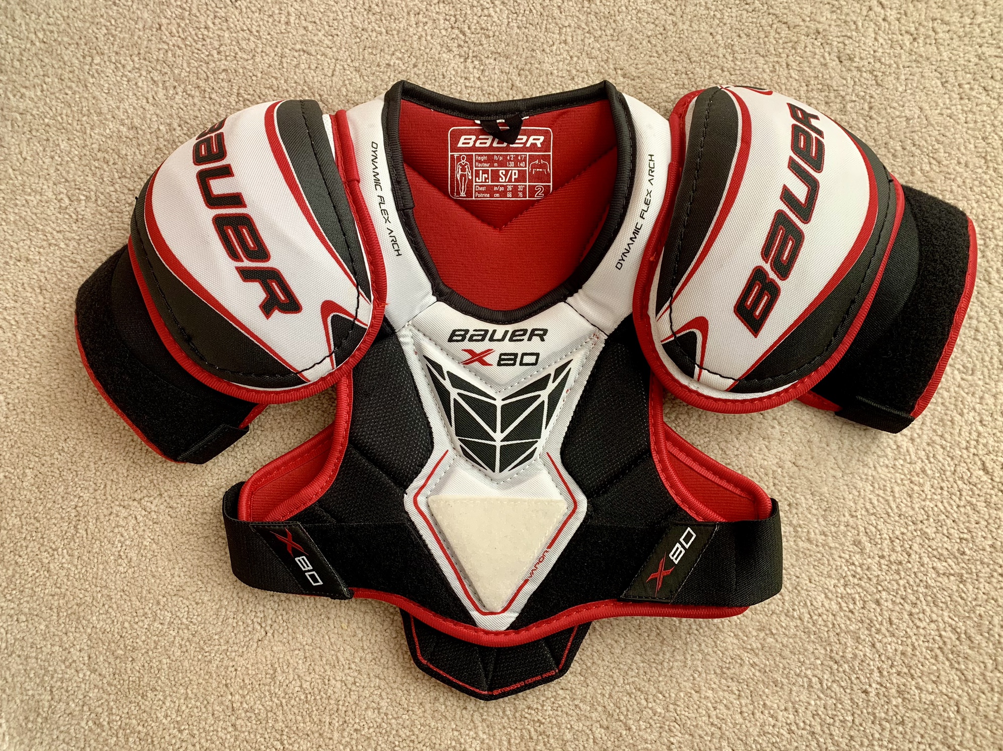 Like New Jr Sm Bauer Vapor X80 Shoulder Pads SidelineSwap