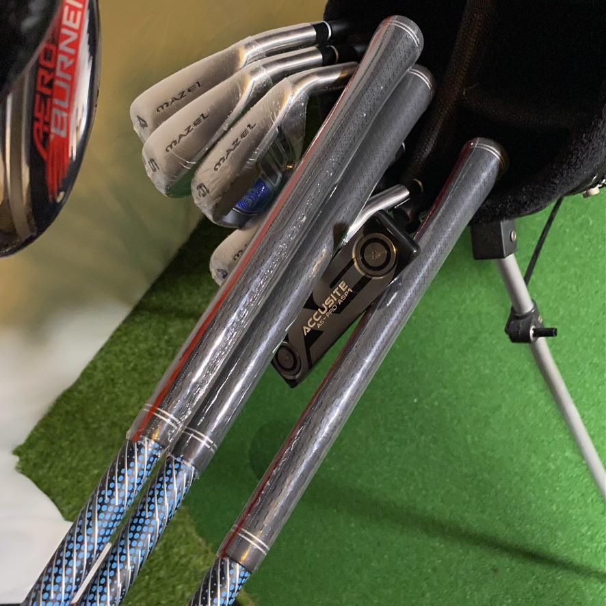 New Mazel Single Length Golf Club Set With Mercedes Stand Bag