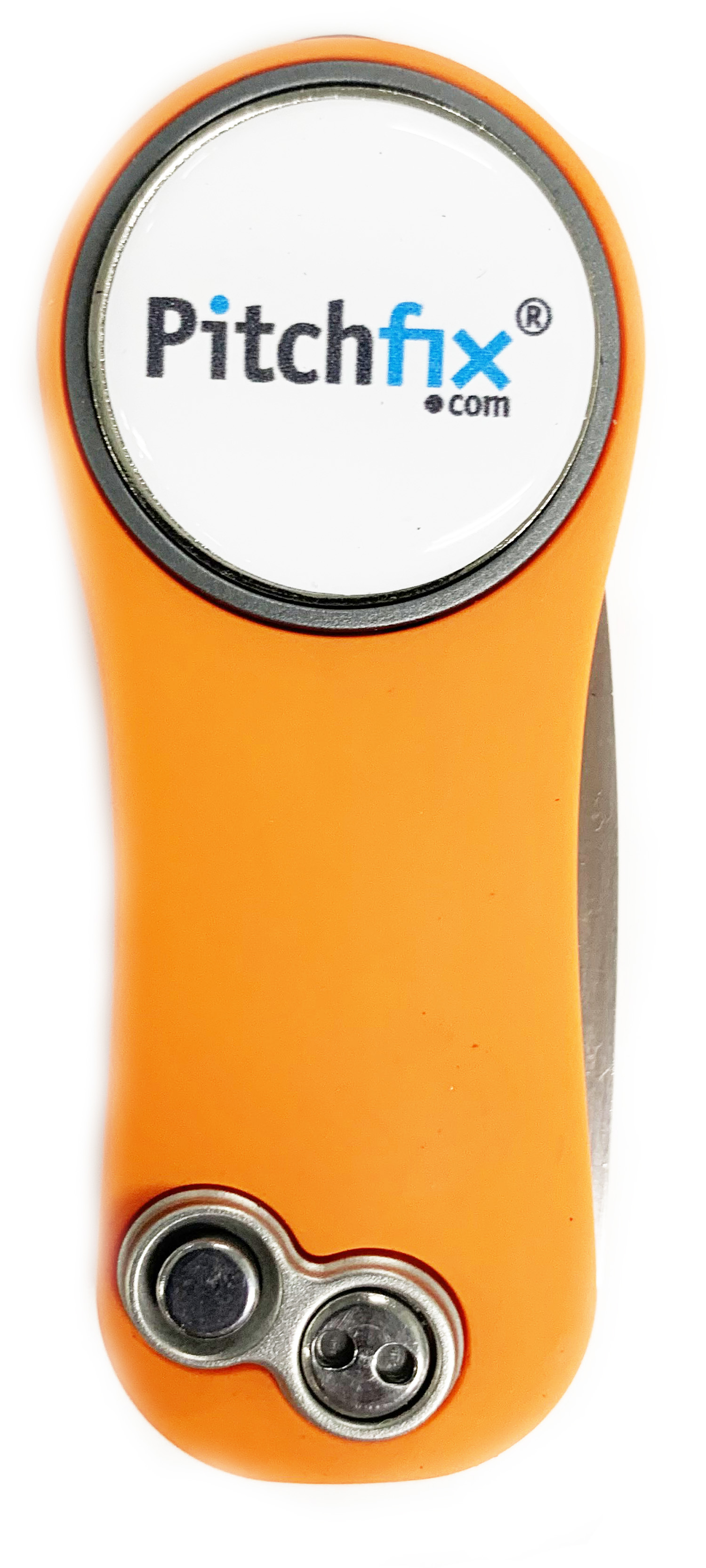 NEW Pitchfix Hybrid 2.0 Orange/White Divot Tool/Ballmarker/Pencil