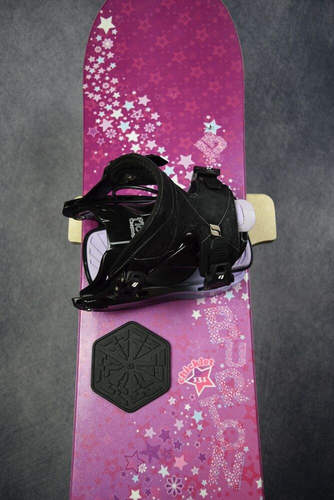 BURTON CHICKLET SNOWBOARD SIZE 131 CM WITH FLOW MEDIUM BINDINGS