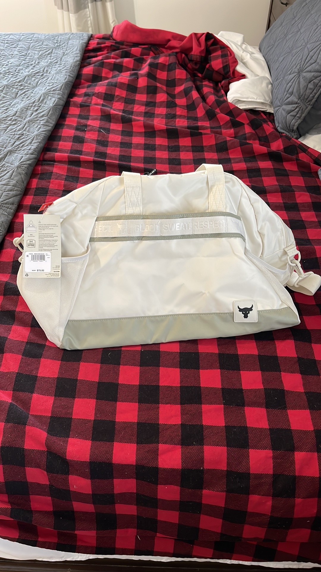 White New Large/Extra Large Under Armour Duffle Bag SidelineSwap
