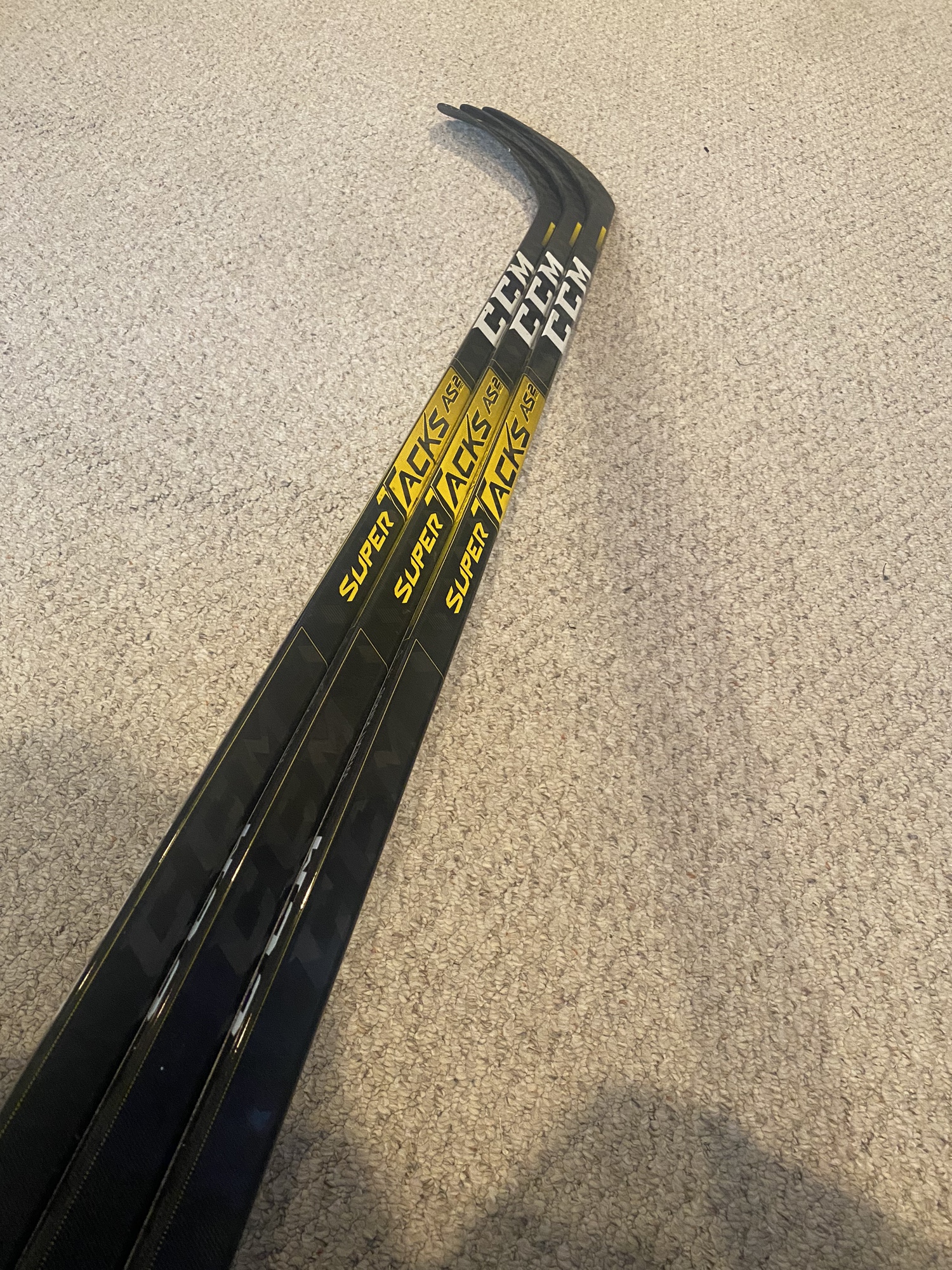 3Pack CCM Super Tacks AS2 Pro Senior Hockey Stick SidelineSwap