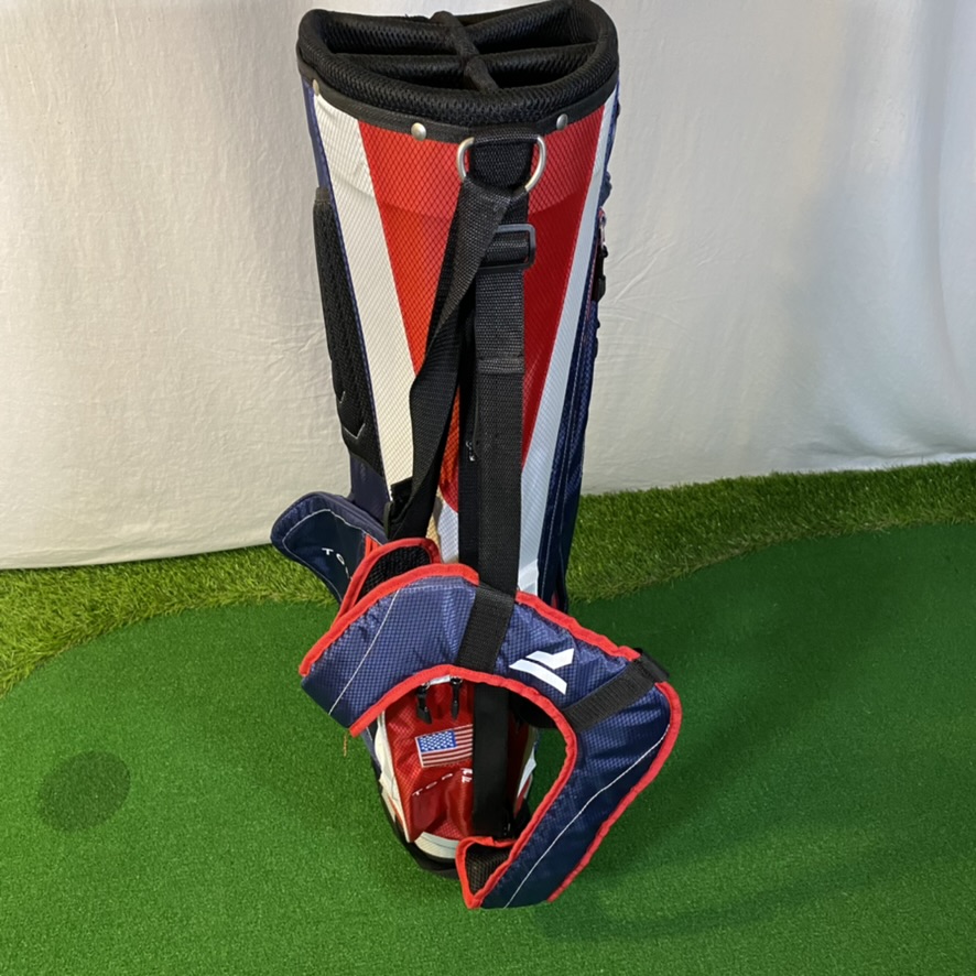 USA Red White Blue Top Flite Golf Stand Bag 6 Way Divider Stand Bag