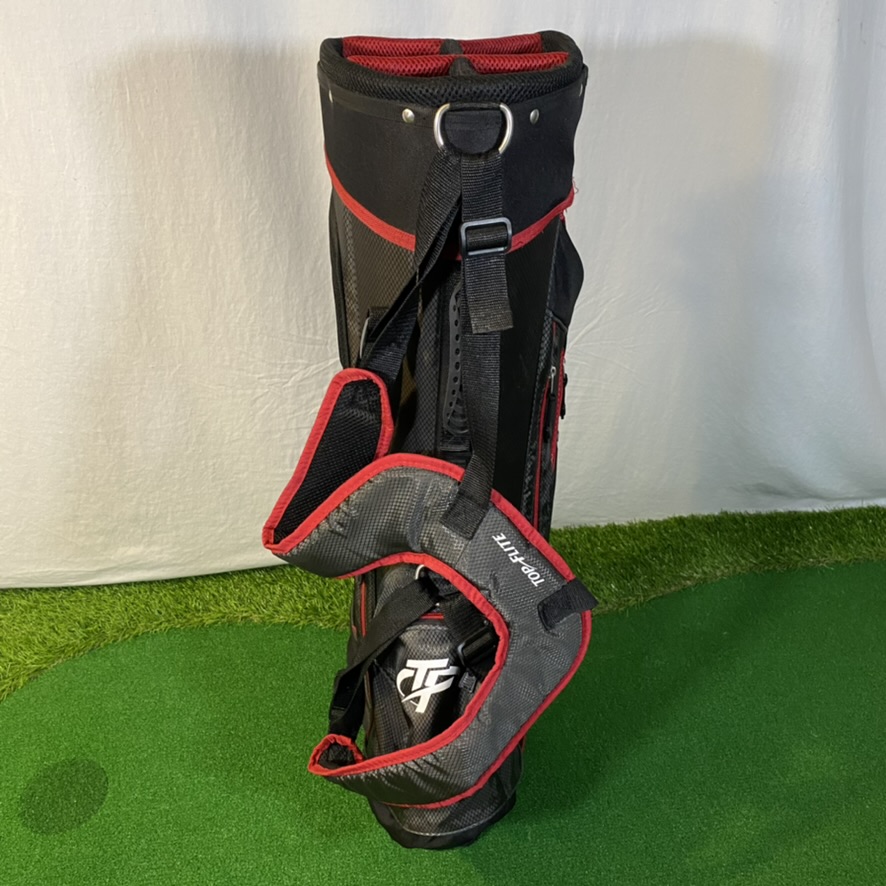 Red and Grey Top Flite Golf Stand Bag 6 Way Divider With Backpack