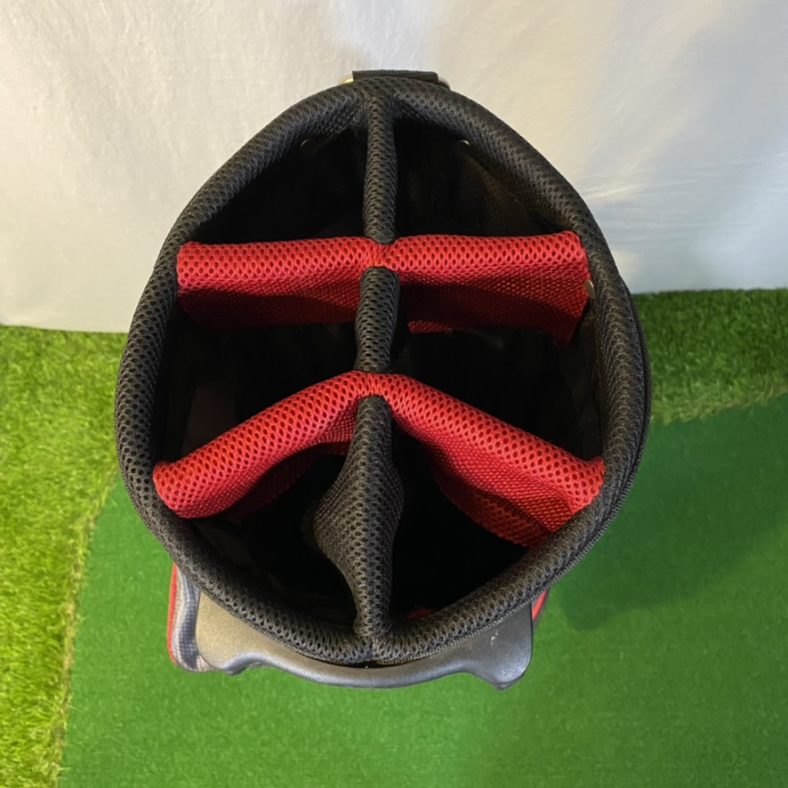 Red and Grey Top Flite Golf Stand Bag 6 Way Divider With Backpack